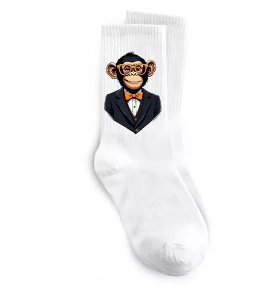 Носки Шимпанзе діловий Белый фото