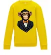 Детский Свитшот Шимпанзе діловий Солнечно желтый фото