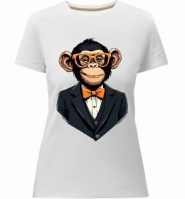 Женская премиум футболка Шимпанзе діловий
