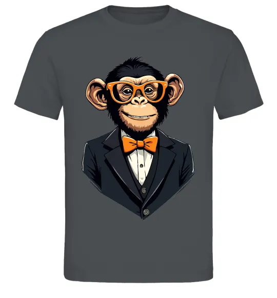 Мужская футболка Шимпанзе діловий Графит фото