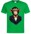 Мужская футболка Шимпанзе діловий Зеленый фото