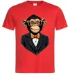 Мужская футболка Шимпанзе діловий Красный фото