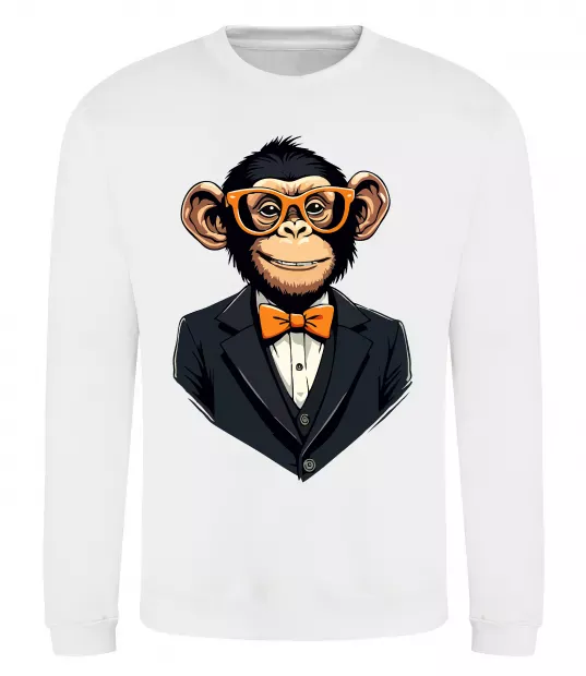 Свитшот Шимпанзе діловий Белый фото