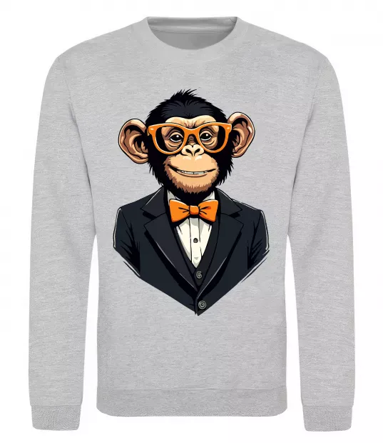 Свитшот Шимпанзе діловий Серый меланж фото