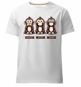 Мужская премиум футболка Не скажу не чую не бачу