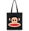 Эко-сумка Мавпа намальована Черный Эко-сумка Мавпа намальована Черный фото
