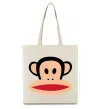 Эко-сумка Мавпа намальована Бежевый Эко-сумка Мавпа намальована Бежевый фото