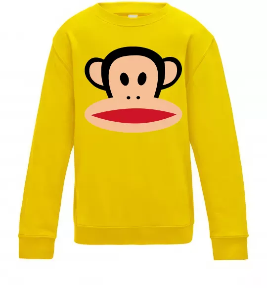 Дитячий світшот Мавпа намальована Сонячно жовтий фото