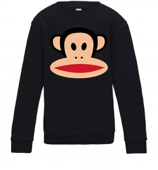 Дитячий світшот Мавпа намальована Чорний фото