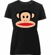 Женская премиум футболка Мавпа намальована Черный фото
