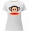 Женская премиум футболка Мавпа намальована Белый фото