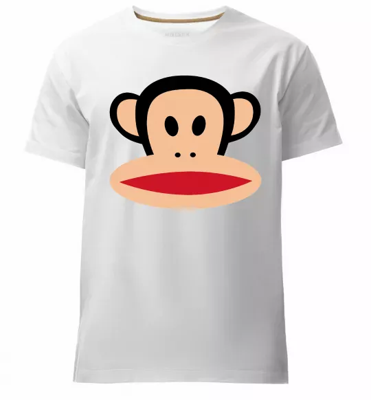 Мужская премиум футболка Мавпа намальована Белый фото