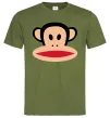 Мужская футболка Мавпа намальована Оливковый фото