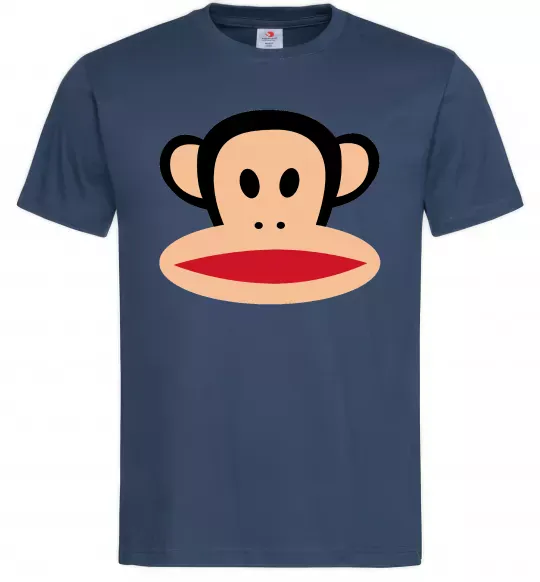 Мужская футболка Мавпа намальована Темно-синий фото
