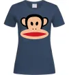 Женская футболка Мавпа намальована Темно-синий фото