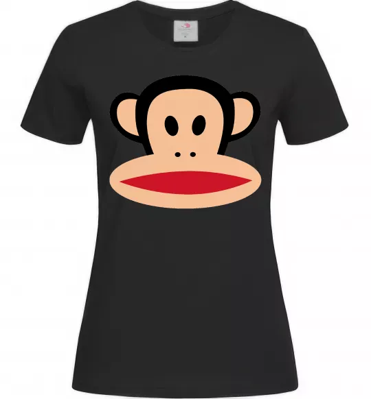 Женская футболка Мавпа намальована Черный фото