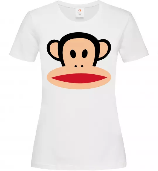 Женская футболка Мавпа намальована Белый фото