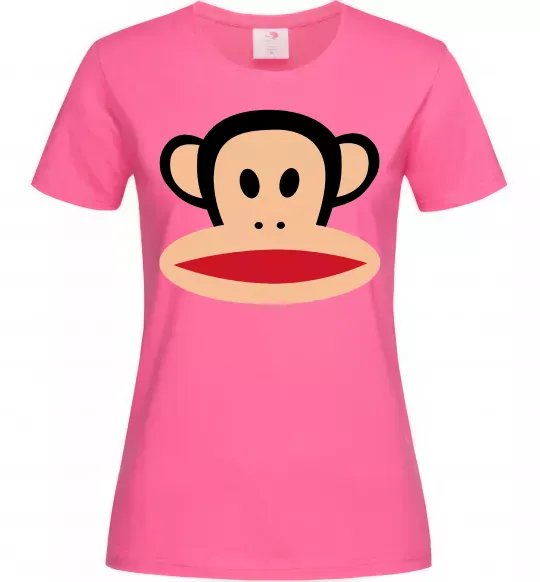 Женская футболка Мавпа намальована Ярко-розовый фото