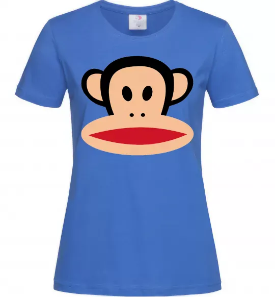 Женская футболка Мавпа намальована Ярко-синий фото