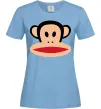 Женская футболка Мавпа намальована Голубой фото