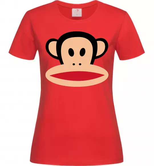 Женская футболка Мавпа намальована Красный фото
