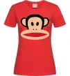 Женская футболка Мавпа намальована Красный фото