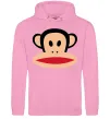 Мужская толстовка (худи) Мавпа намальована Розовый фото