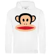 Мужская толстовка (худи) Мавпа намальована Белый фото