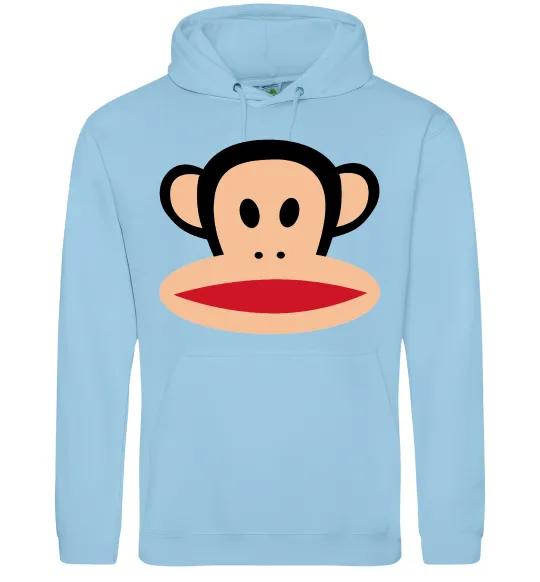 Мужская толстовка (худи) Мавпа намальована Голубой фото