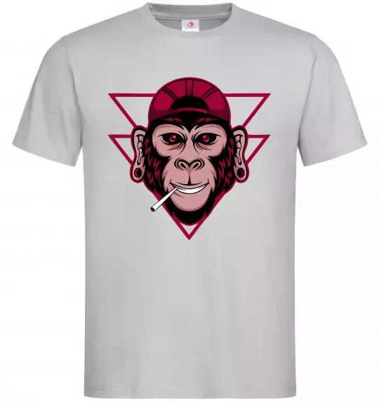 Мужская футболка Cool monkey Серый фото