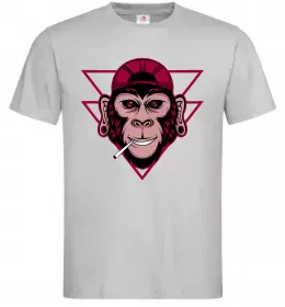 Мужская футболка Cool monkey Серый фото