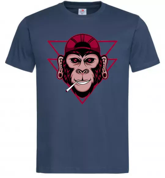 Мужская футболка Cool monkey Темно-синий фото