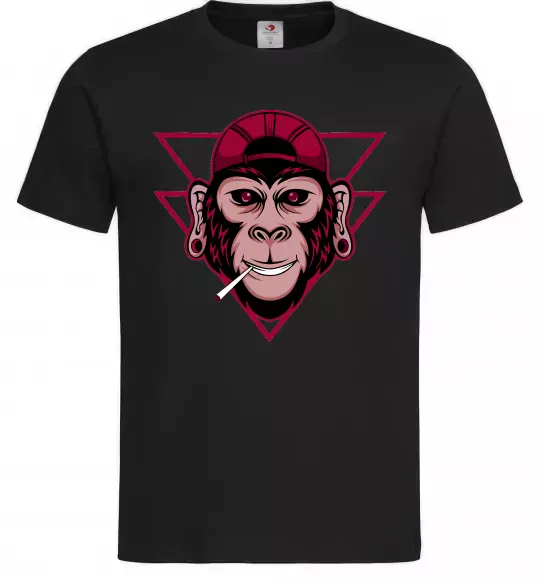 Мужская футболка Cool monkey Черный фото