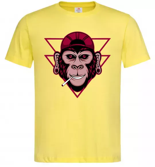 Мужская футболка Cool monkey Лимонный фото