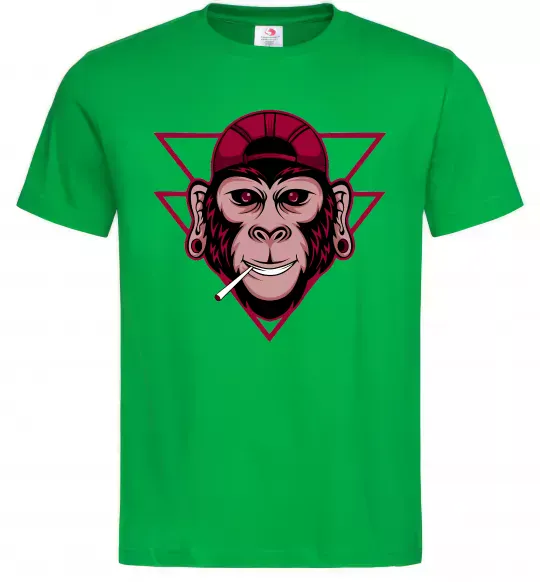 Мужская футболка Cool monkey Зеленый фото