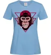 Женская футболка Cool monkey Голубой фото