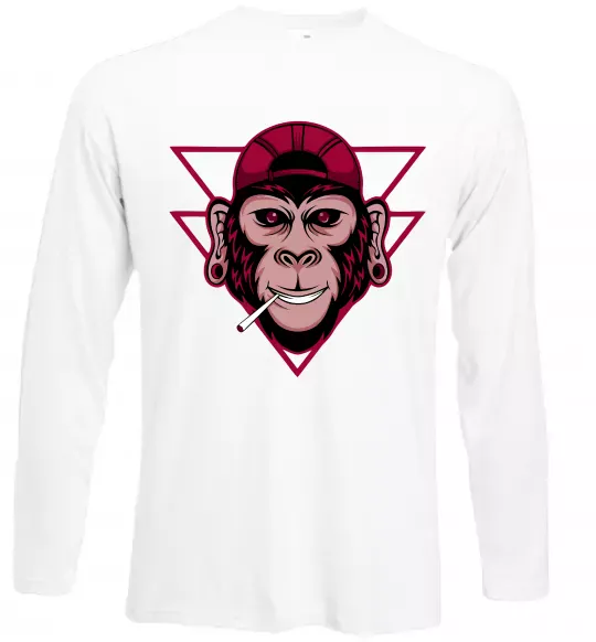 Лонгслив Cool monkey Белый фото
