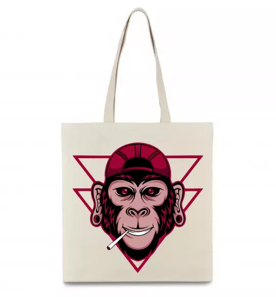 Еко-сумка Cool monkey Бежевий фото