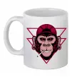 Чашка керамическая Cool monkey Белый фото