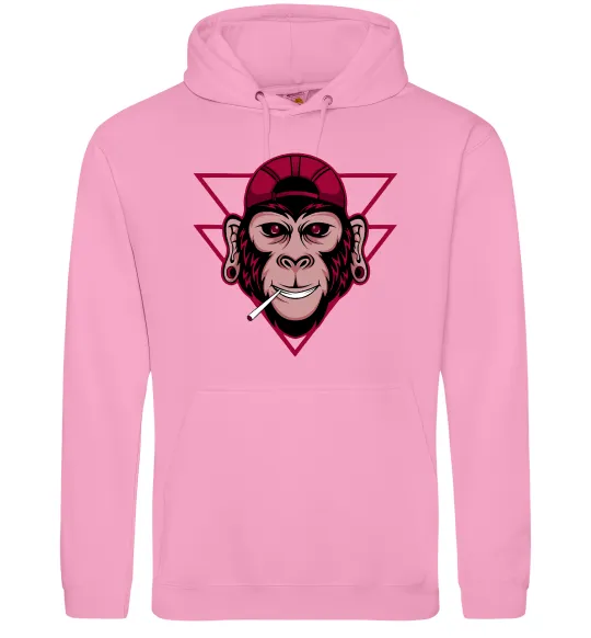 Мужская толстовка (худи) Cool monkey Розовый фото
