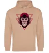 Женская толстовка (худи) Cool monkey Песочный фото