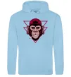 Женская толстовка (худи) Cool monkey Голубой фото