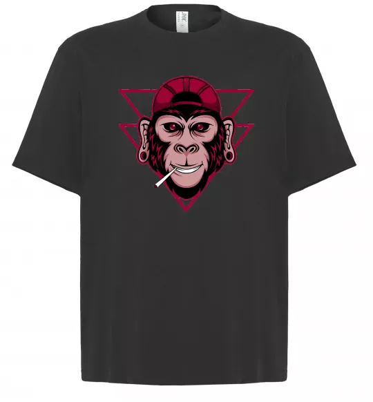 Футболка Оверсайз Cool monkey Черный фото