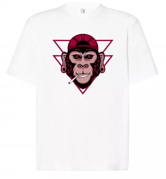 Футболка Оверсайз Cool monkey Белый фото