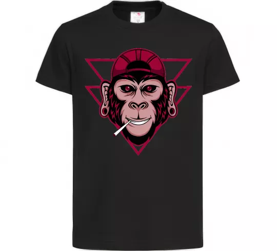 Детская футболка Cool monkey Черный фото