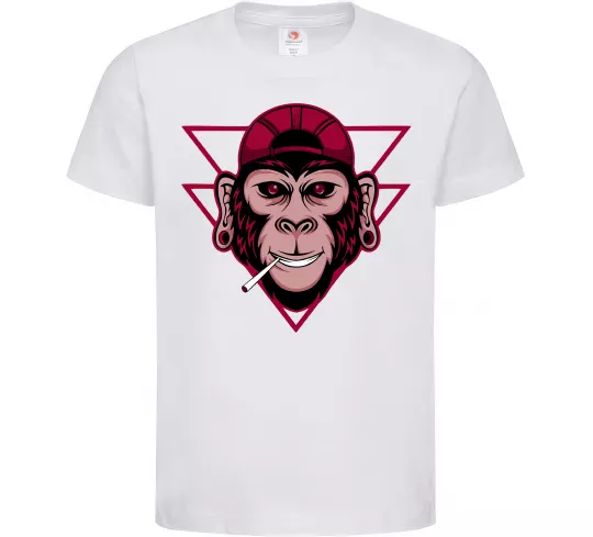 Детская футболка Cool monkey Белый фото