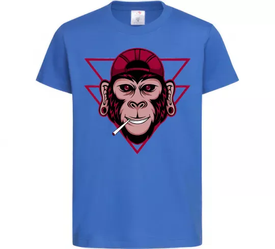 Детская футболка Cool monkey Ярко-синий фото