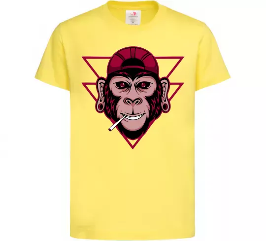 Детская футболка Cool monkey Лимонный фото