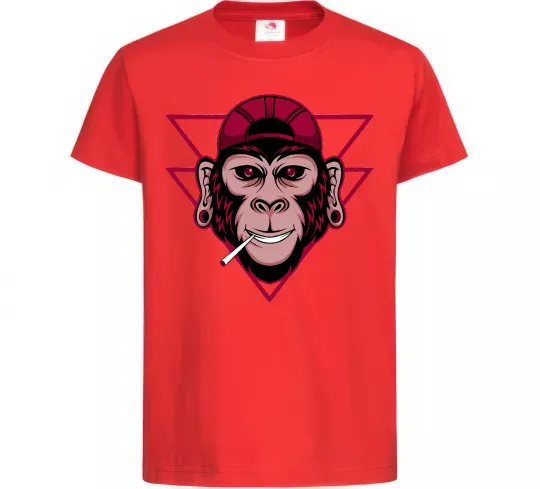 Детская футболка Cool monkey Красный фото
