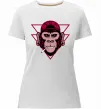 Жіноча преміум футболка Cool monkey Білий фото